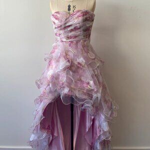 Pink Long floral summer dress